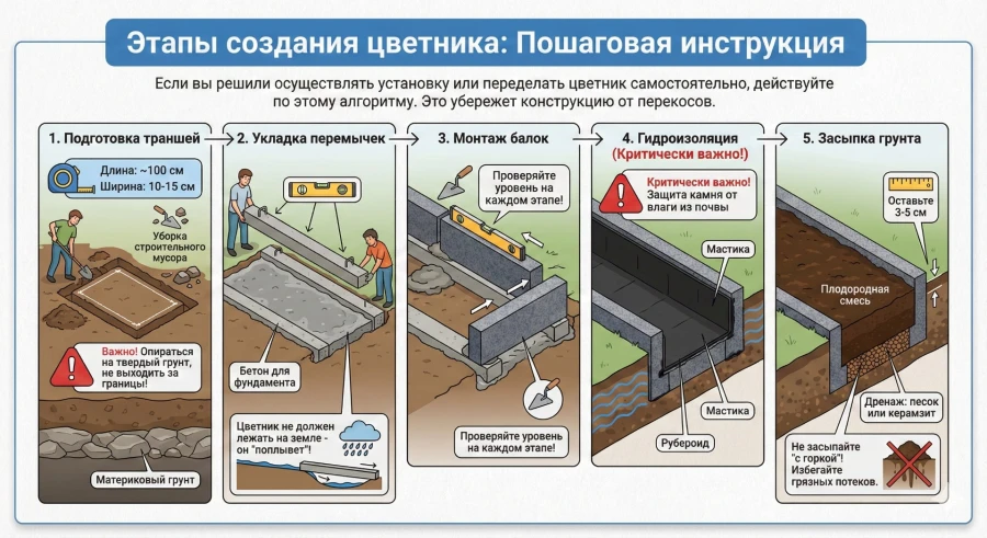 etapy-sozdaniya-tsvetnika-poshagovaya-instruktsiya